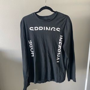 Allsaint Long-Sleeve “Hope Springs Infernal” Graphic Tee